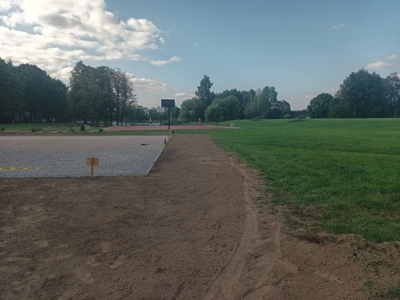 Sporto aikštyno teritorijos paruošimas